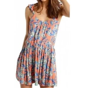 NWT  $98 Free People orange dress size Medium